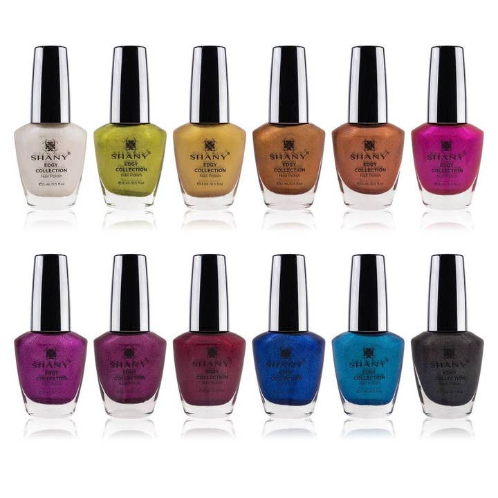 SHANY Cosmetics - Wholesale Nail Polish Set - Nail Polish Set with 12 Semi Glossy and Shimmery Finishes