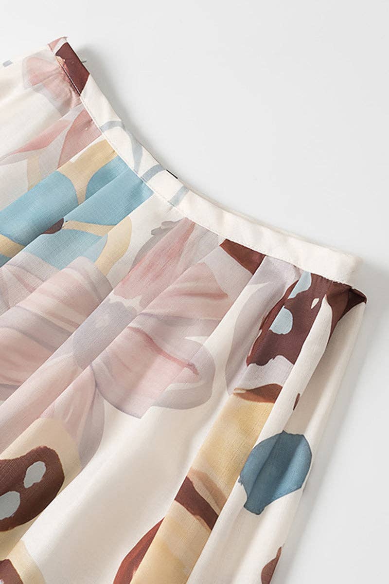 BLUE Floral Off-Shoulder Skirt Set for wholesale on Faire6