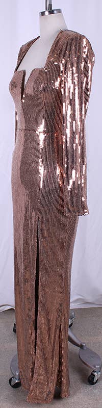 WFFS - Wholesale Dress - Women's - Radiant Stretch Sequin Maxi Formal Dress3