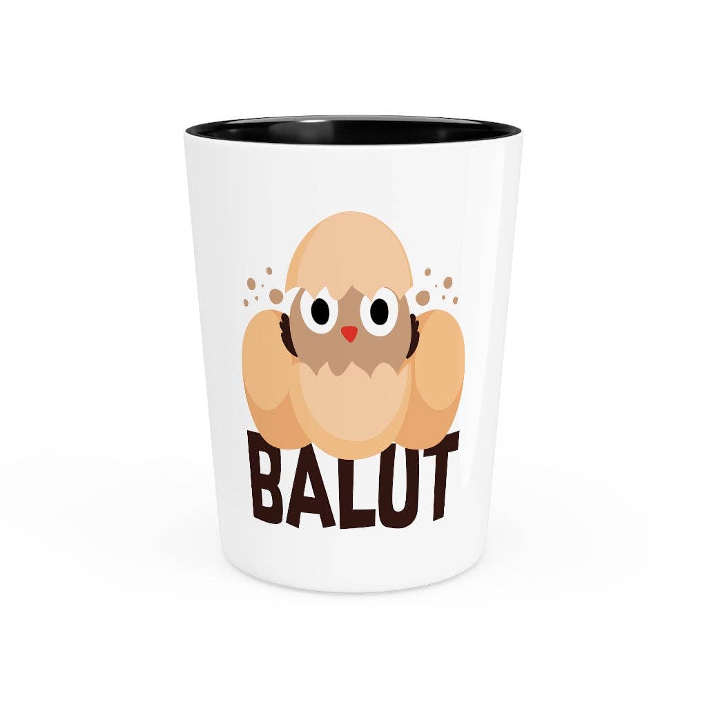 Black Shot Glass Party Ceramic Tequila    Funny Prideful Filipino Balut Illustration Women Men Pinoy Humorous Distinctive for wholesale on Faire0