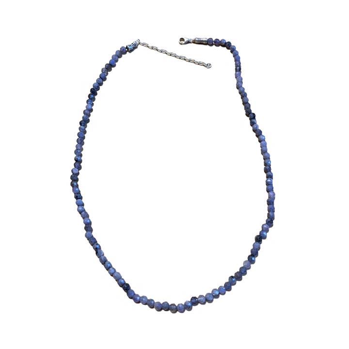 Three jax - Wholesale Beaded/pearl necklace - Tanzanite Faceted Gemstone Necklace 9251