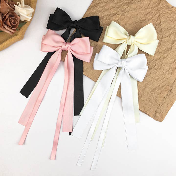 MKS America - Wholesale Hair Clip - Women's - Saylor layered ribbon bow hair clips 16 colors23