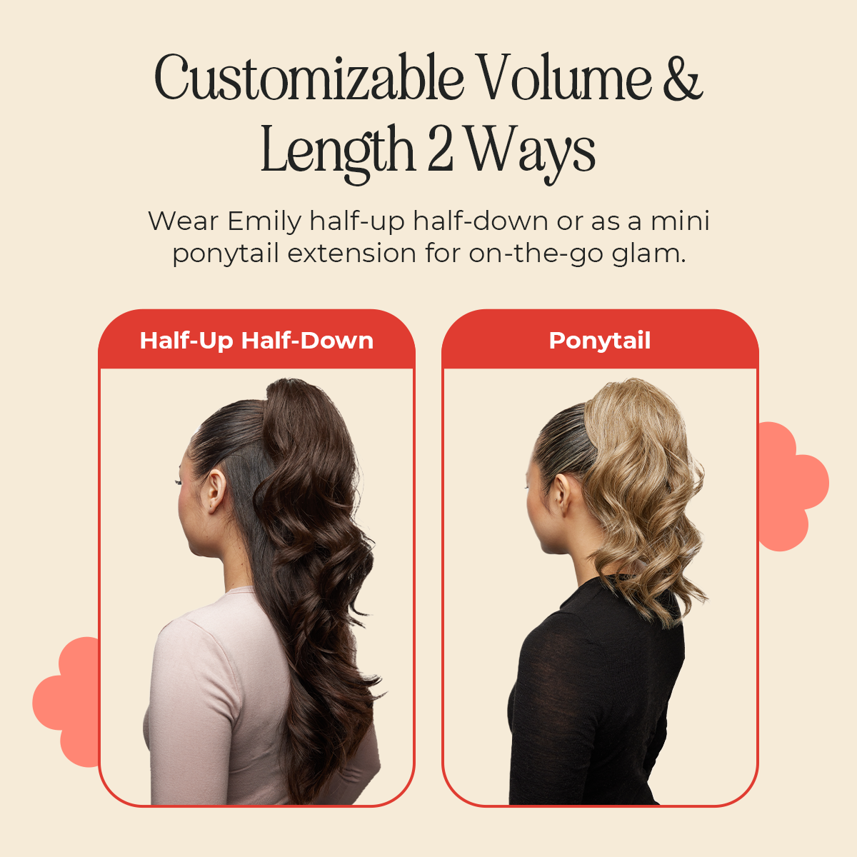 INH Hair - Wholesale Hair Clip - Women's - Emily | Half up Half Down Mini Claw Clip Pony20