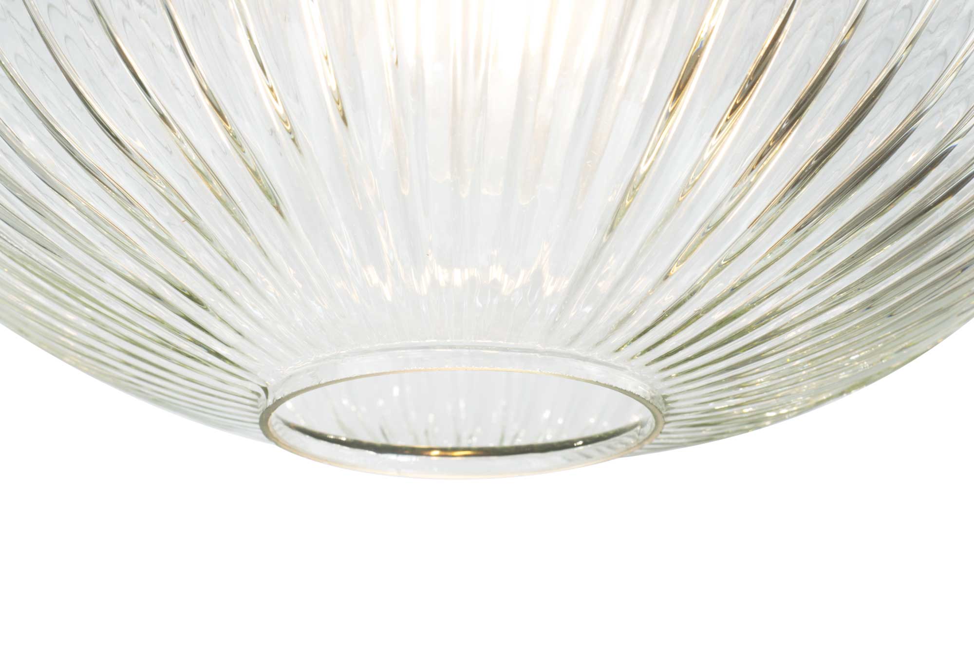 C-Création – wholesale Ljuskrona/hängande ljus – Chamey retro lampa i striperat glas med antik metall3