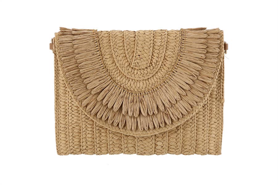Nima Accessories Inc - Wholesale Clutch Bag - Women's - Ladies Cross Body Straw Clutch Bag 1