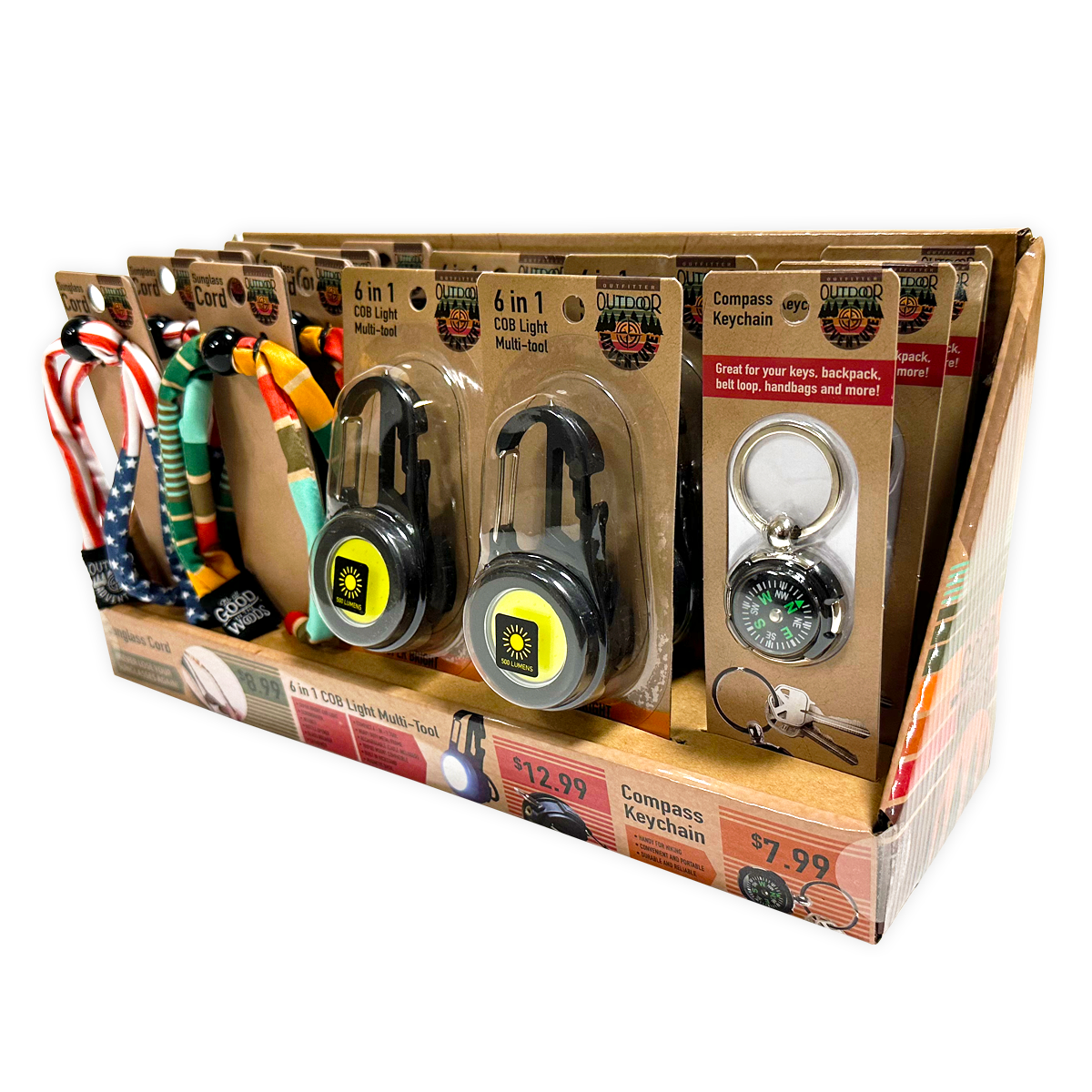 Novelty Brands - Wholesale Retailer Display - Accessories - Outdoor Adventures Accessories Assortment 56PC Floor Display3