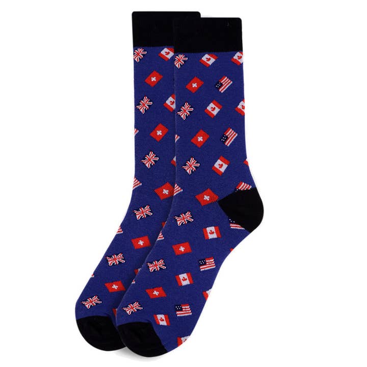 Men's Flags Novelty Socks - NVS1801 for wholesale by Selini New York