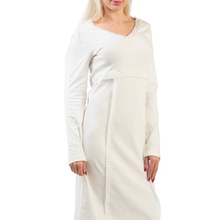 Camicia Da Notte Con Maniche Lunghe - Abey per la vendita all'ingrosso da parte di Givì Lulù by Vittorio Ursini & Son