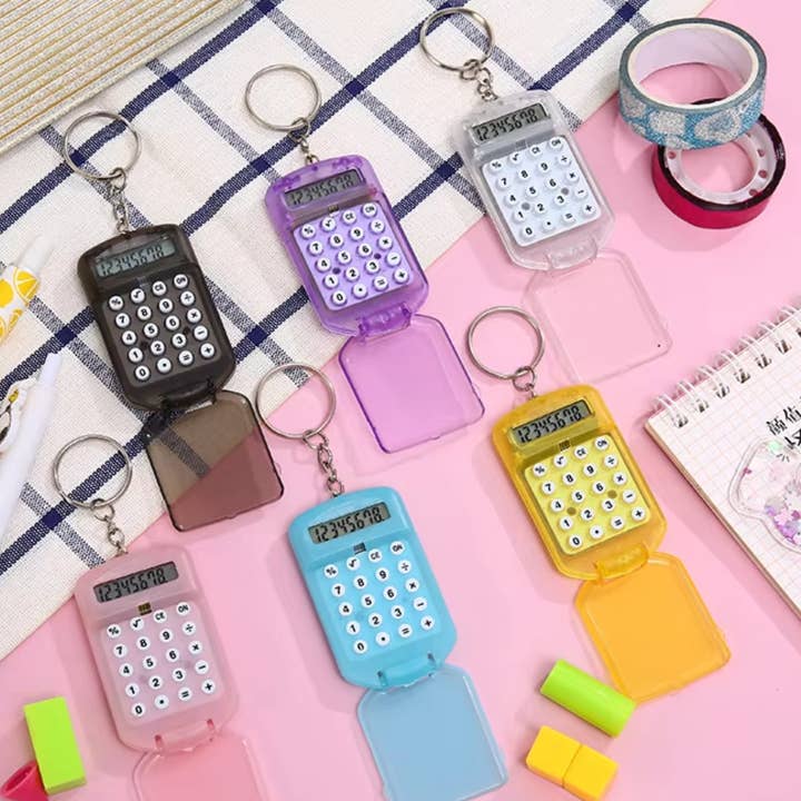 Mini multifunctionele rekenmachine sleutelhanger voor schoolgebruik voor wholesale door GulleeGadgets