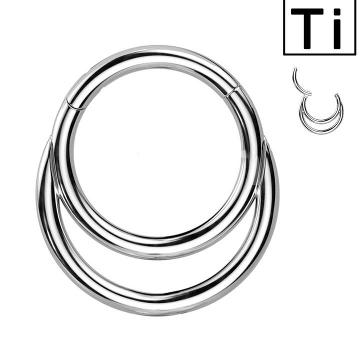 Titanium Clicker Piercing i fullmåneform, cirkel för wholesale av Awaken