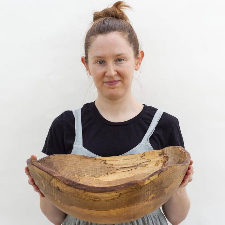 Petermans Boards and Bowls Inc. - Wholesale Serve Bowl - 18" SPALTED MAPLE OVAL BOWL3