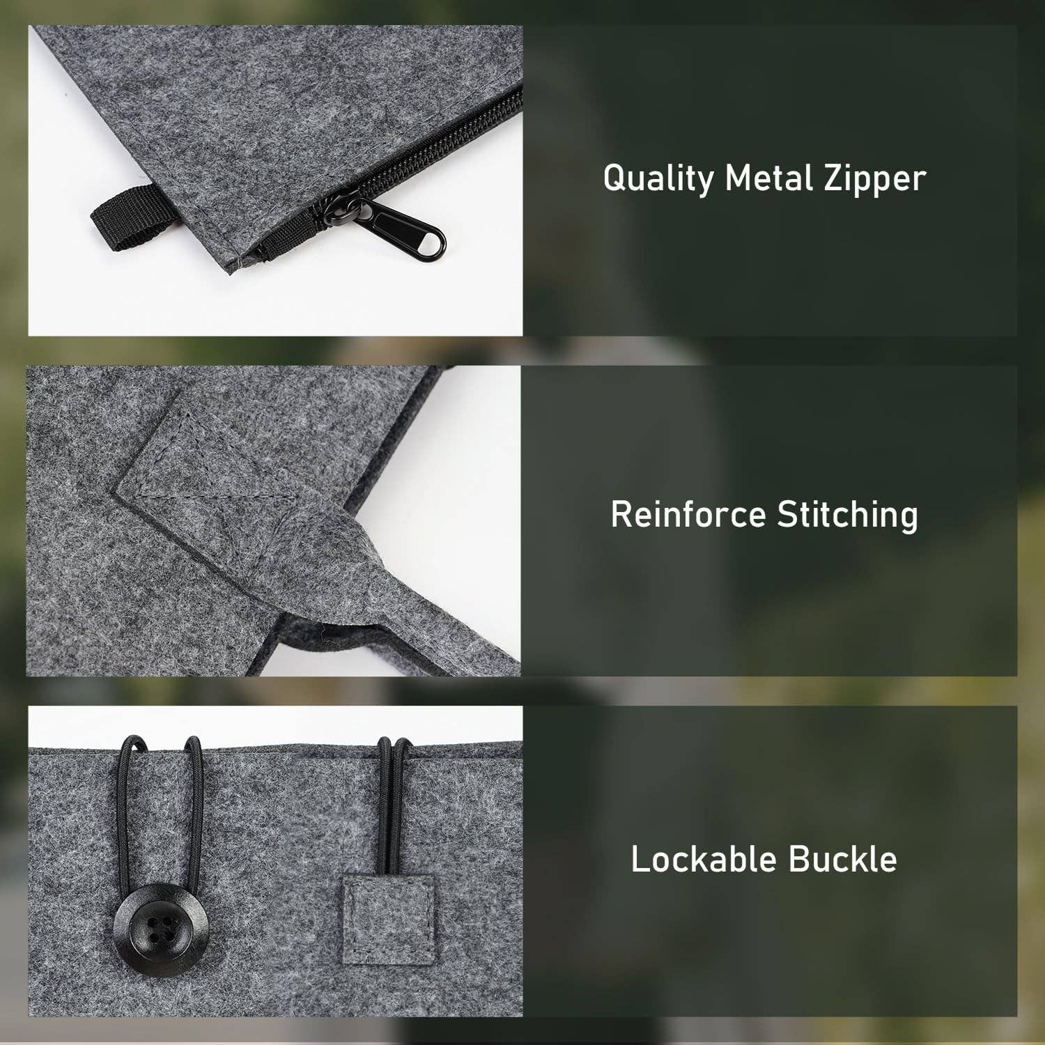 wandf – wholesale Livsmedels-/Shoppingväska – ECOHUB tålig återanvändbar kasse i återvunnet filttyg44