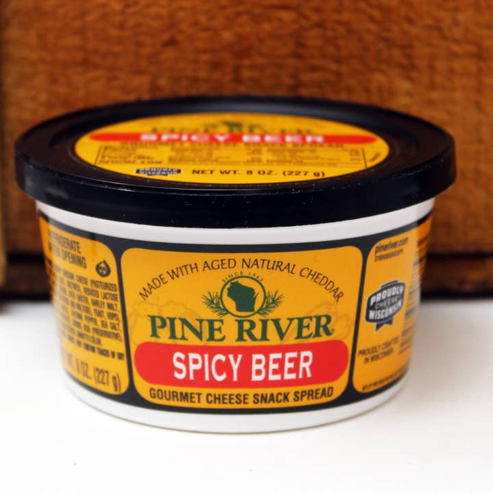 Northwoods Food and Gift Enterprises - Wholesale Cheese - Pine River 8oz Spicy Beer Cheese Spread /Shelf Stable0