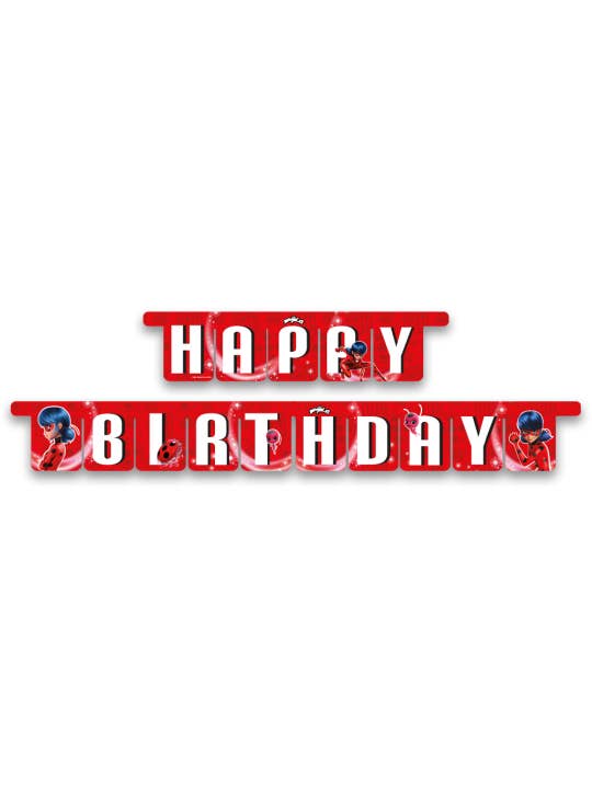 Ladybug Happy Birthday Garland for wholesale by Dream Party