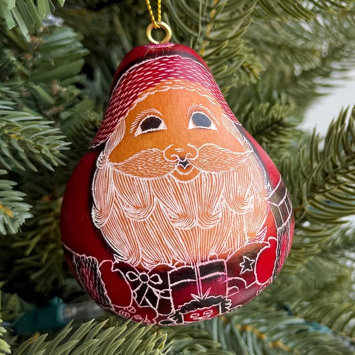 Kerstornament van pompoen als kerstman voor wholesale door Ornaments 4 Orphans