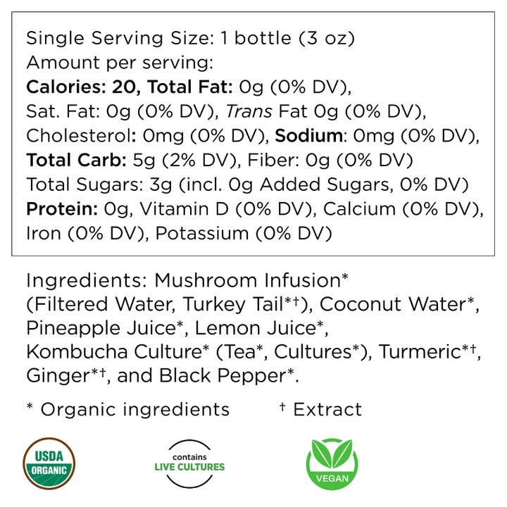 Shroomworks - Wholesale Wellness juice/tonic - Immunity Shot (Ginger Turmeric)- w/ Turkey Tail Mushroom1