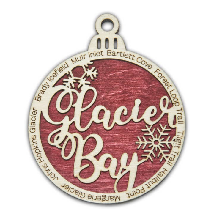 Glacier Bay National Park Round Ornament for wholesale by National Park Obsessed LLC