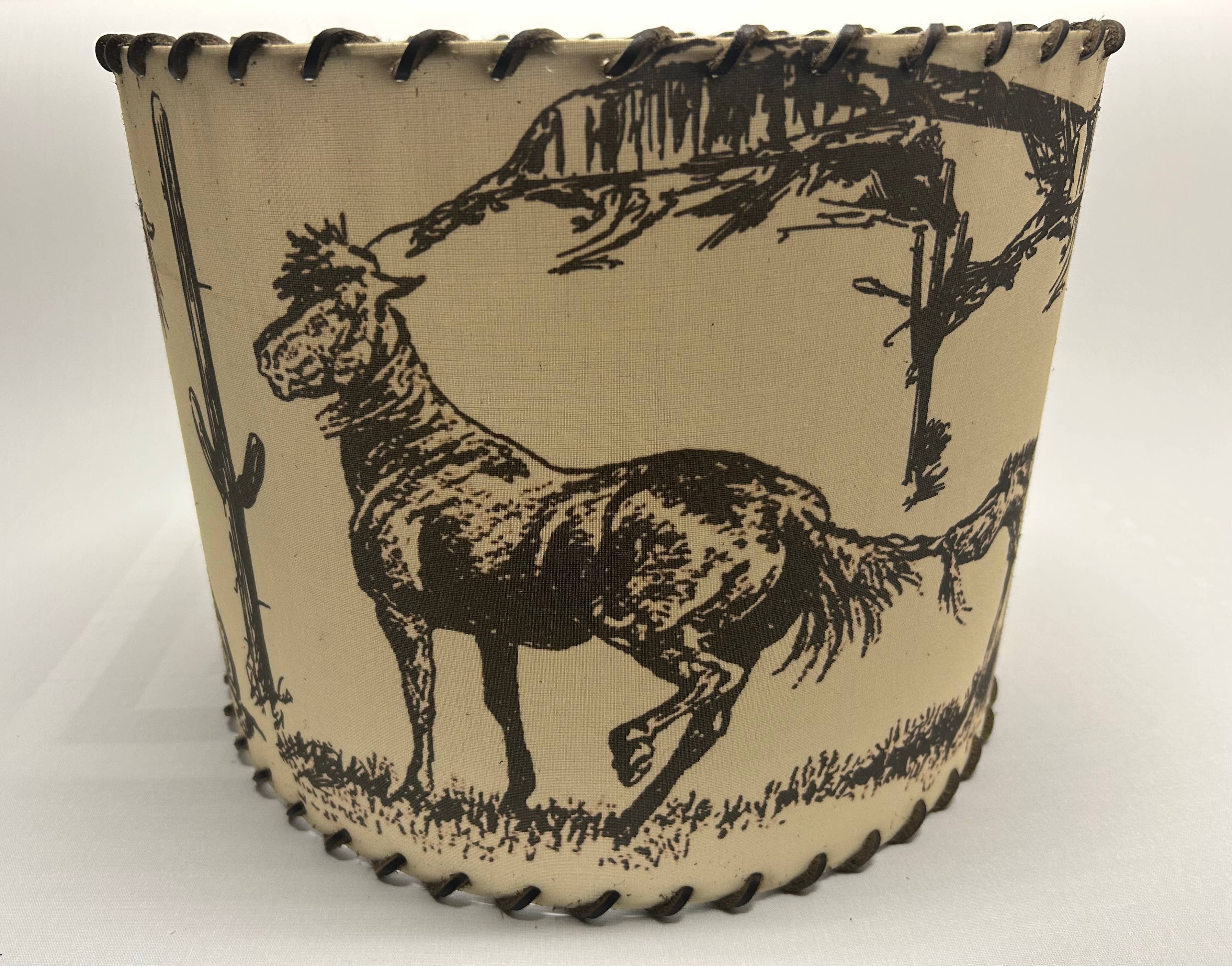 Red Dirt Ranch Clothing Company - Wholesale Lamp Shade - Lampshade Will James Smoky the Cowhorse Antique3