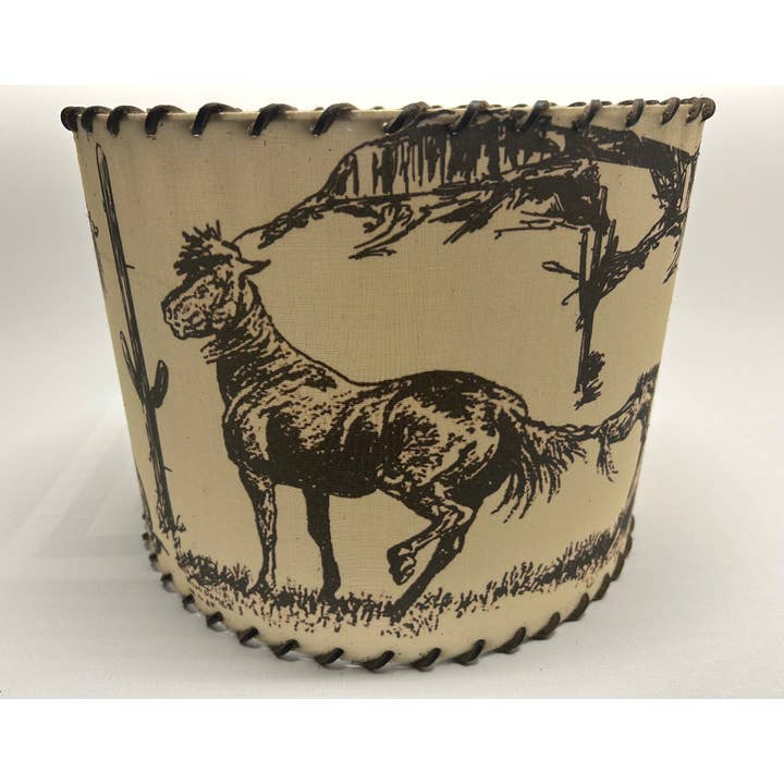 Red Dirt Ranch Clothing Company - Wholesale Lamp Shade - Lampshade Will James Smoky the Cowhorse Antique3