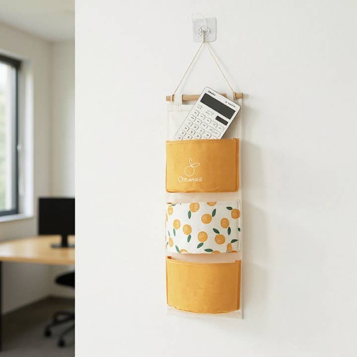 AK Brand - Wholesale Wall Mounted Shelf - Hanging Wall Storage Organizer with Multiple Fabric Pockets1