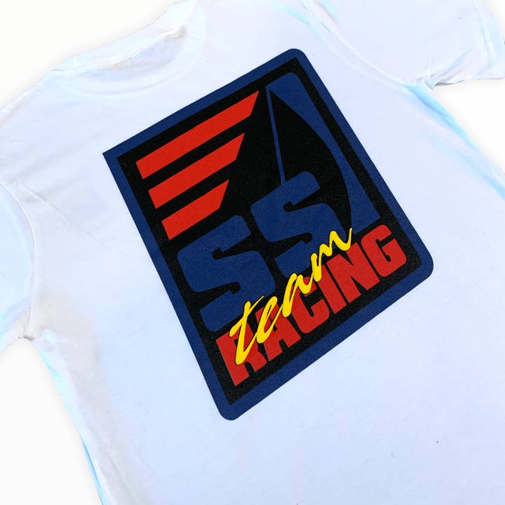 Weißes Team Racing T-Shirt für den Großhandel von Set Sail Apparel