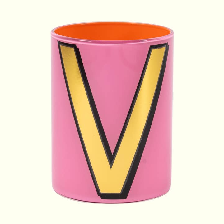 Alphabet Brush Pot - V for wholesale by Bridie Hall Ltd