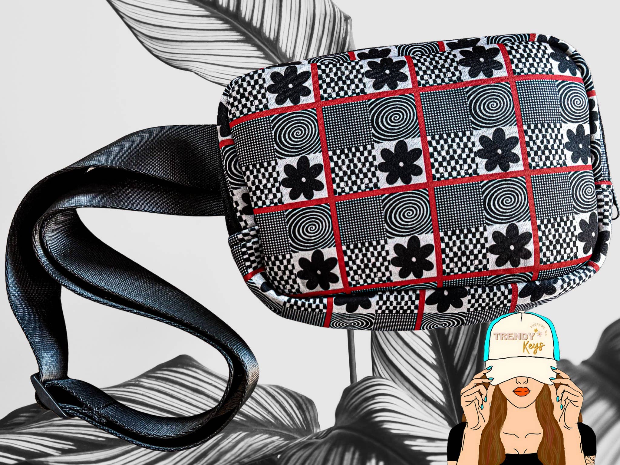 TrendyKeys - Wholesale Belt Bag - Women's - Neoprene Sling/Belt Bags, Patchable, Multiple Pockets12