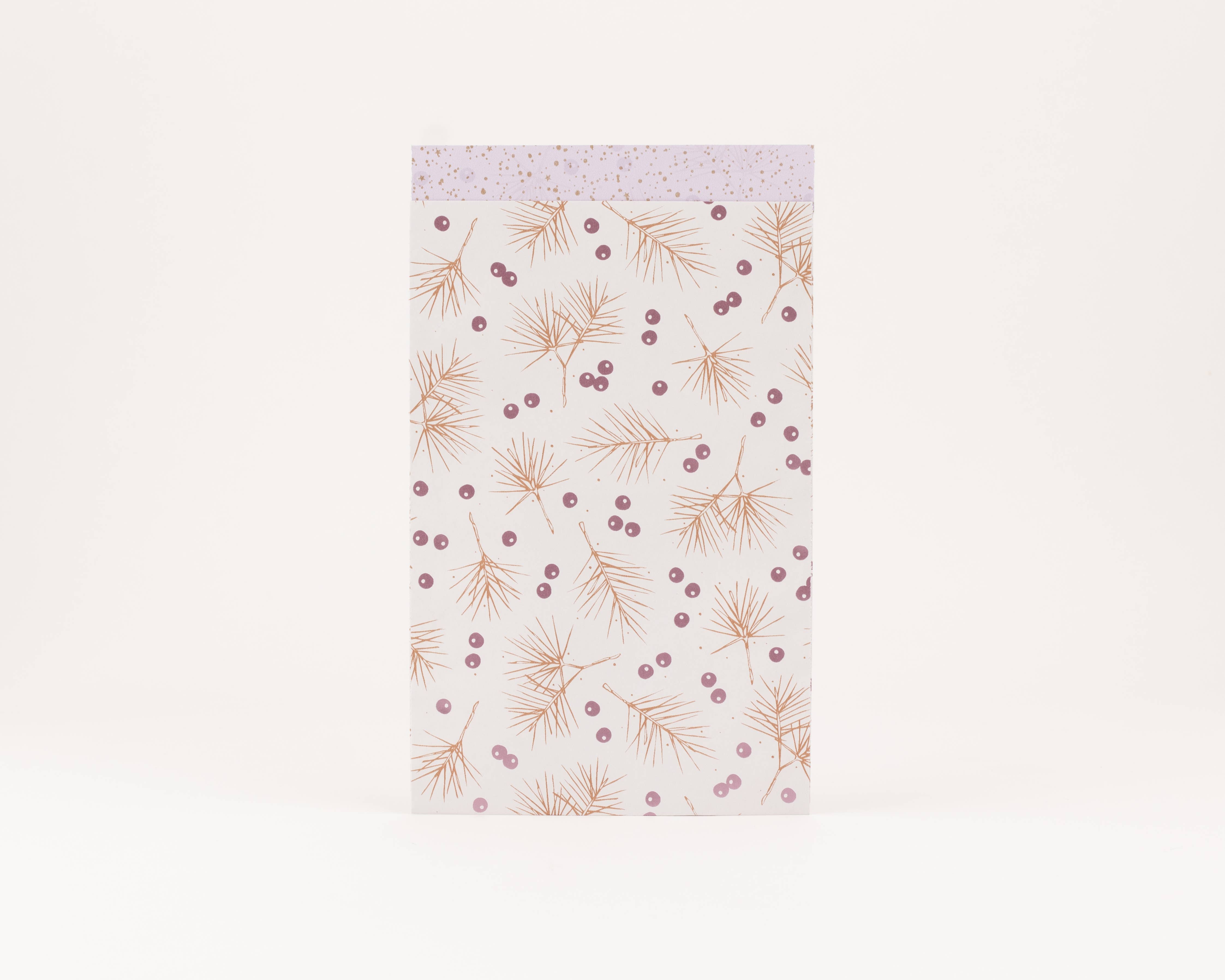 liebevoll verpackt – Engroshandel Gavepose – Papirposer Grantræer og Bær, Rosa / Kanel (Jul)3