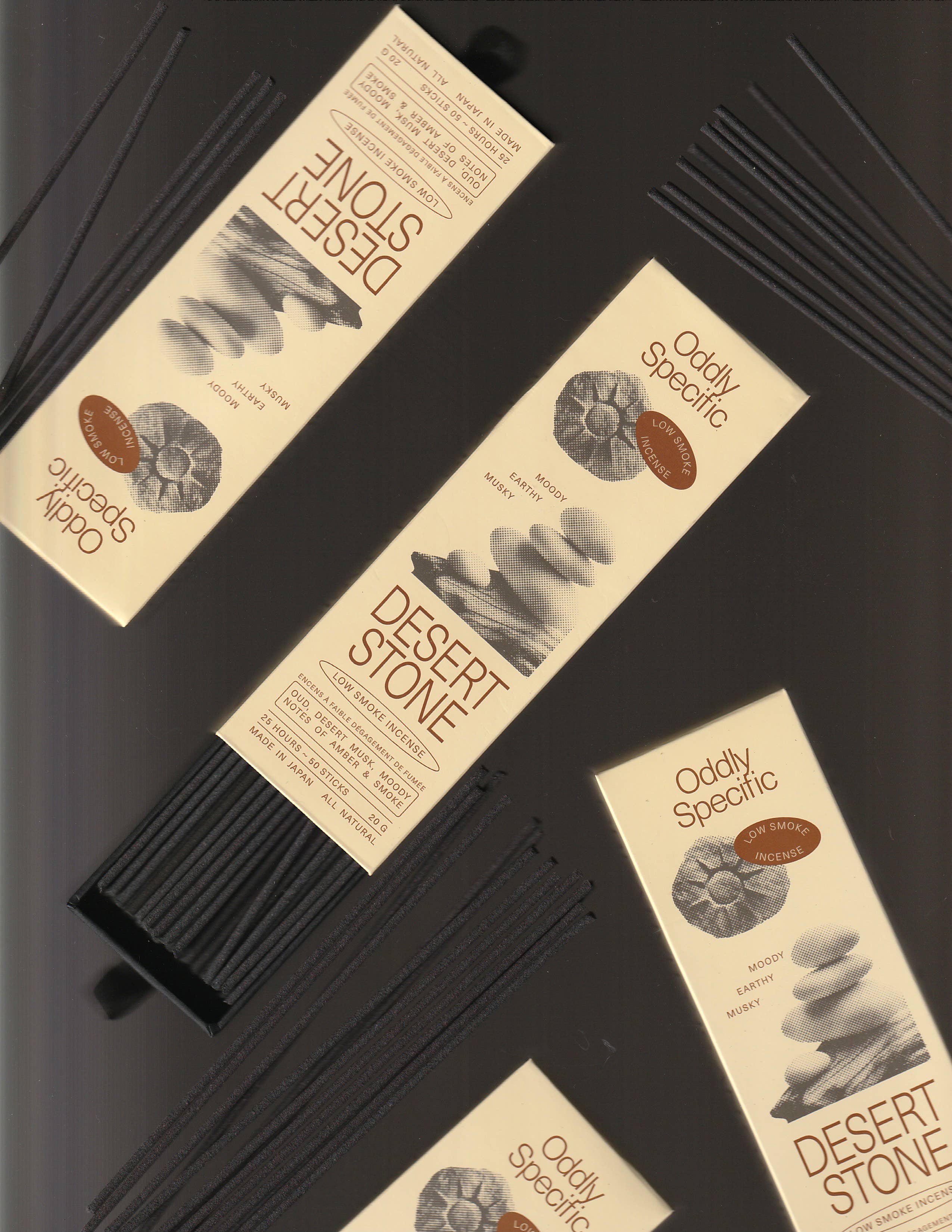 Oddly Specific - Vente Encens - Encens à faible émission de fumée, fabriqué au Japon, naturel | Desert Stone3