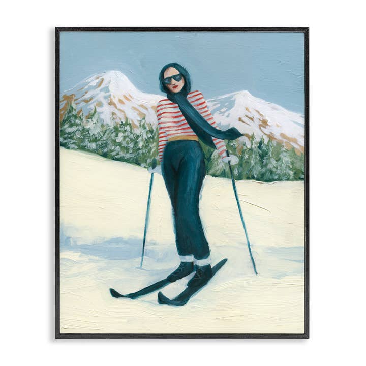 Sorelle Sciatrici Eleganti - Arte da Parete Incorniciata per la vendita all'ingrosso da parte di Stupell Industries