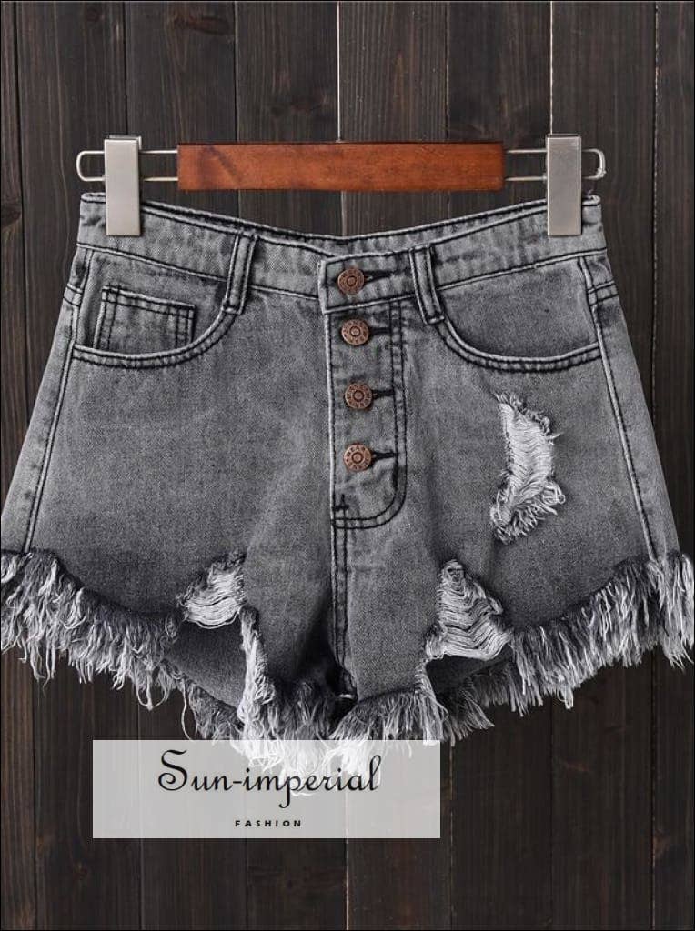 Sun Imperial - Wholesale Shorts - Women's - Denim Shorts Jeans Black Shorts Vintage Plus Size S-6xl7