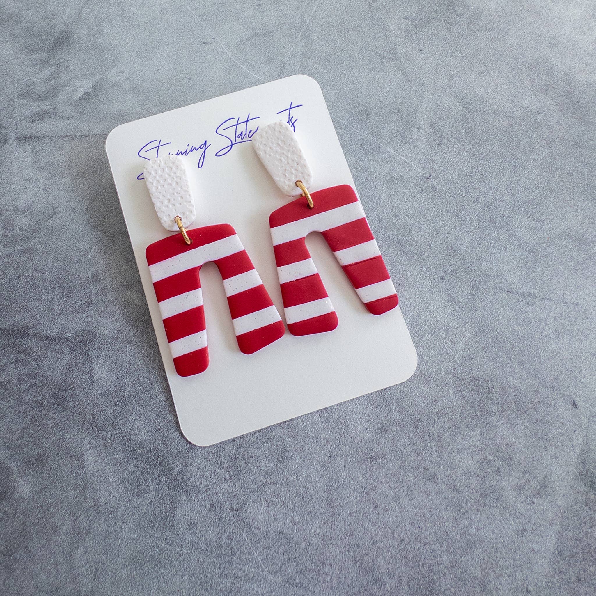 Stunning Statements - Wholesale Dangle Earrings - Brynn Gameday School Spirit Clay Earrings15