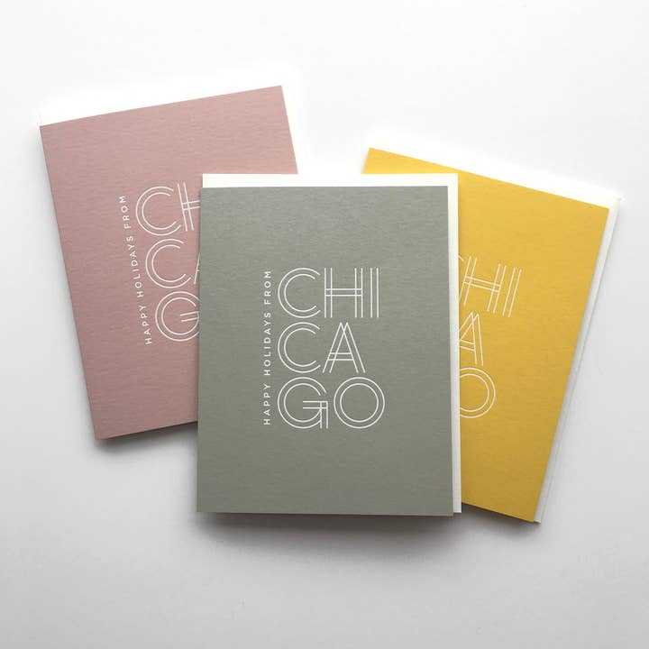 Biglietto di auguri Chicago, 6 pk per la vendita all'ingrosso da parte di OrangeBeautiful