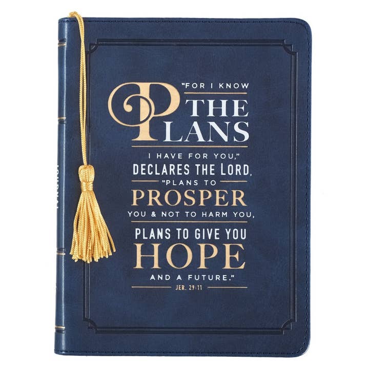 Christian Art Gifts - Wholesale Journal/Diary - Journal Handy Navy I Know the Plans Jer. 29:11