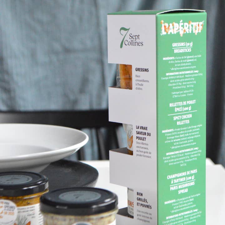 Sept Collines - Wholesale Tapenade - Aperitif box - “Prix Epicures” spreads and breadsticks1
