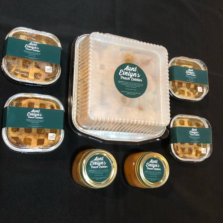 Aunt Evelyn’s Peach Cobbler - Wholesale Pie - Family Size Peach Cobbler1