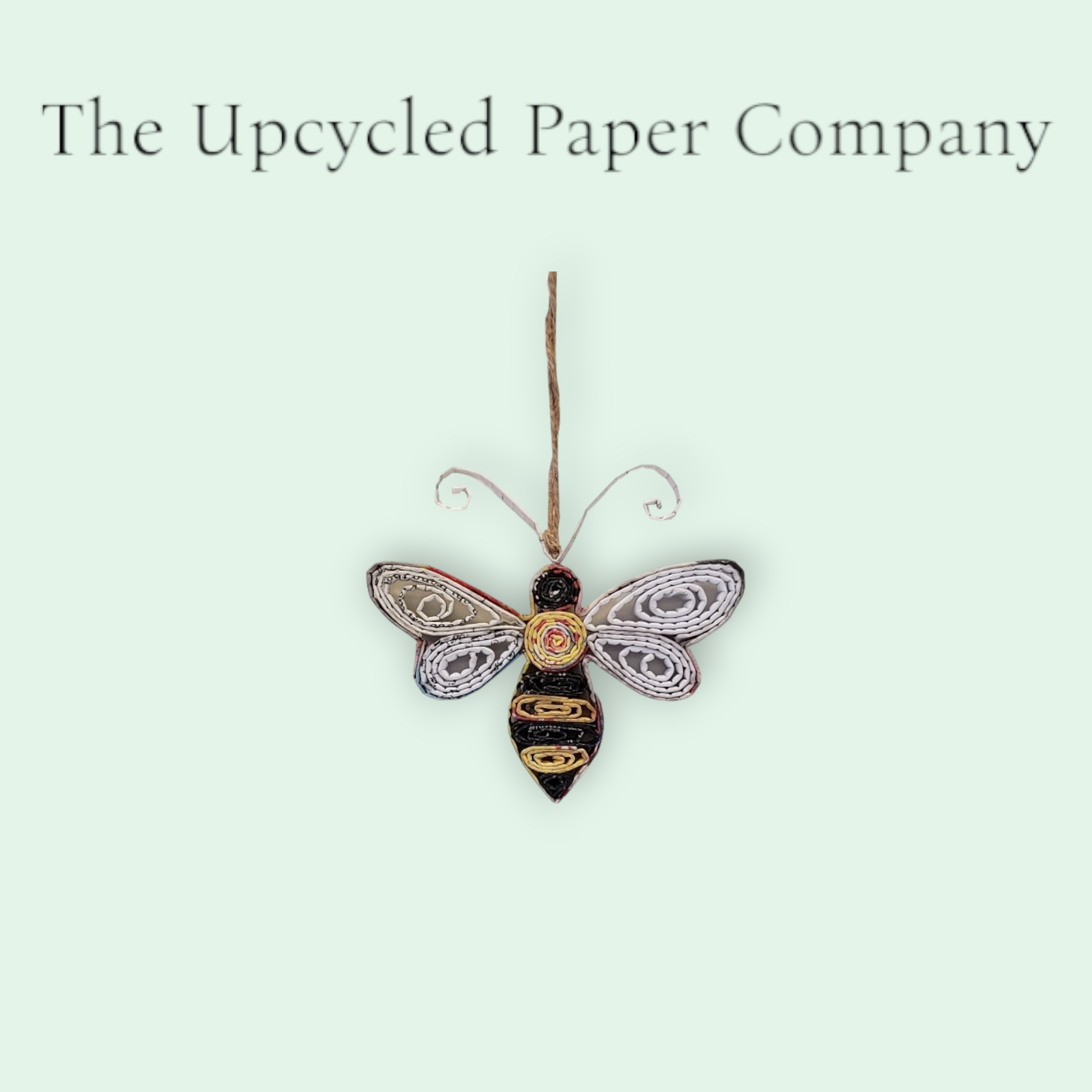 The Upcycled Paper Company - Wholesale Ornament - Bee Ornament - Recycled Paper4