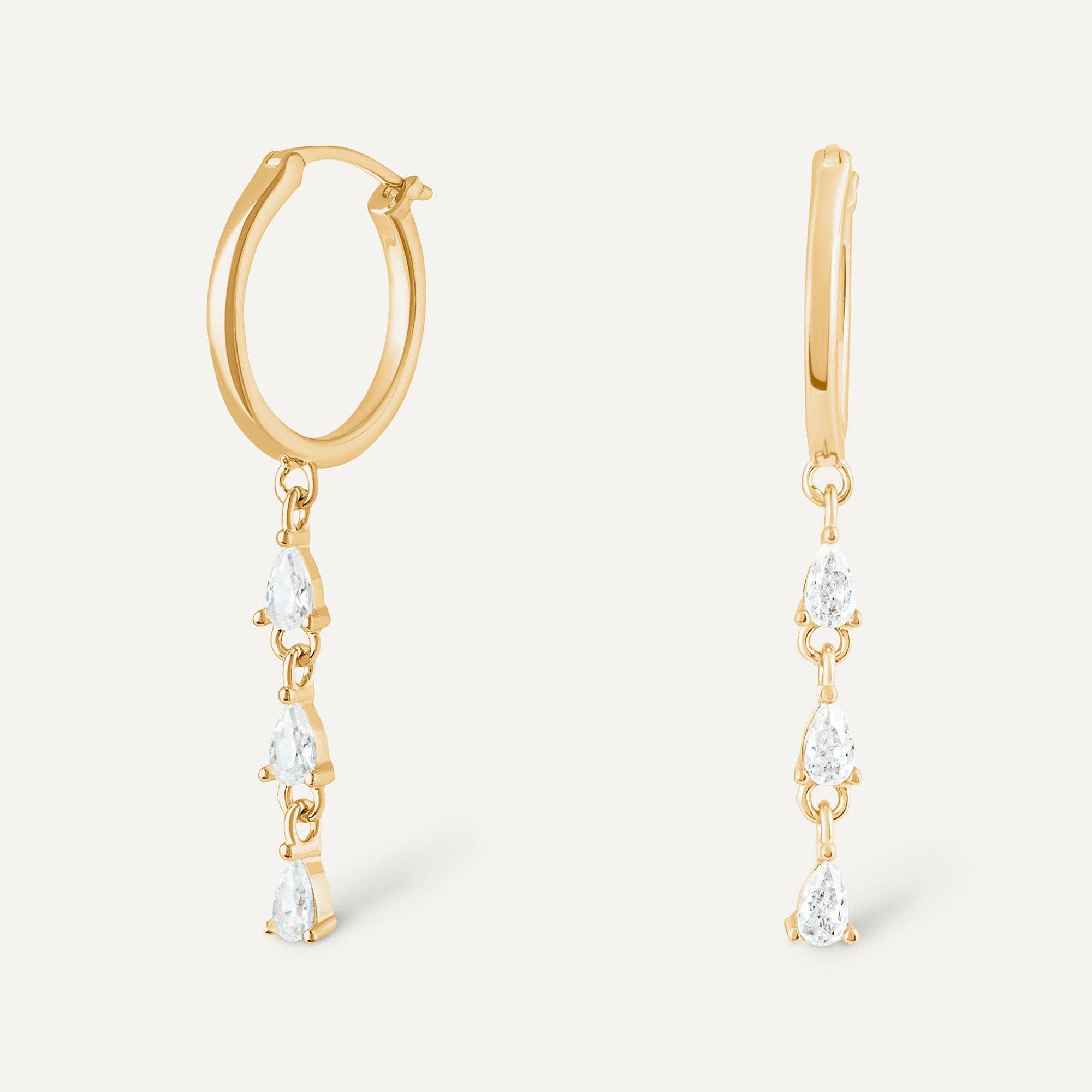 Pohesia - Vendita all'ingrosso Orecchini pendenti - Orecchino Portofino a Catena in Argento 925 Placcato Oro 24 Carati1