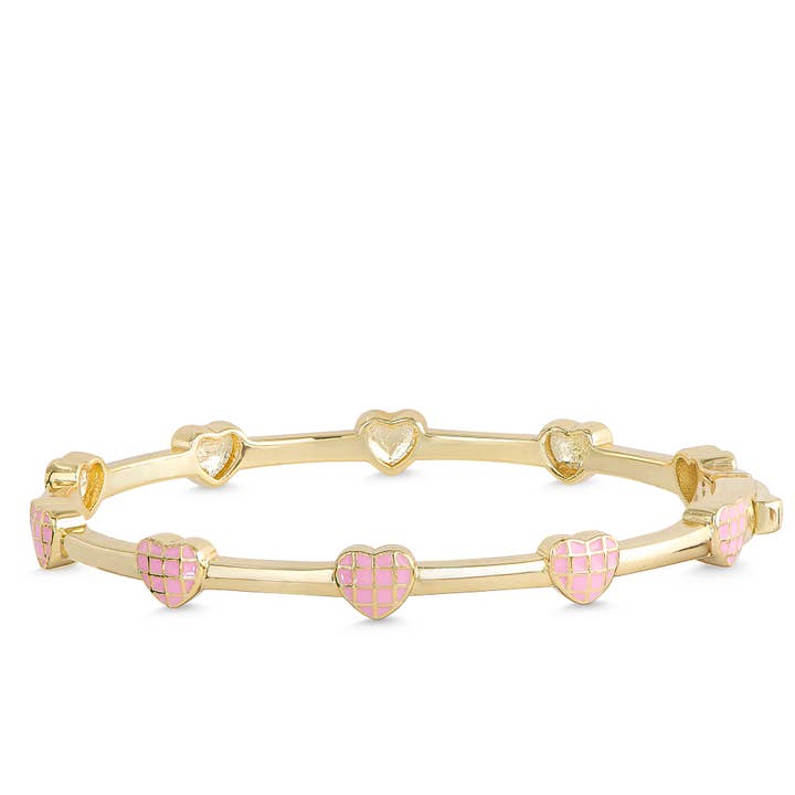 Lattice Heart Bangle Bracelet for wholesale by Lily Nily