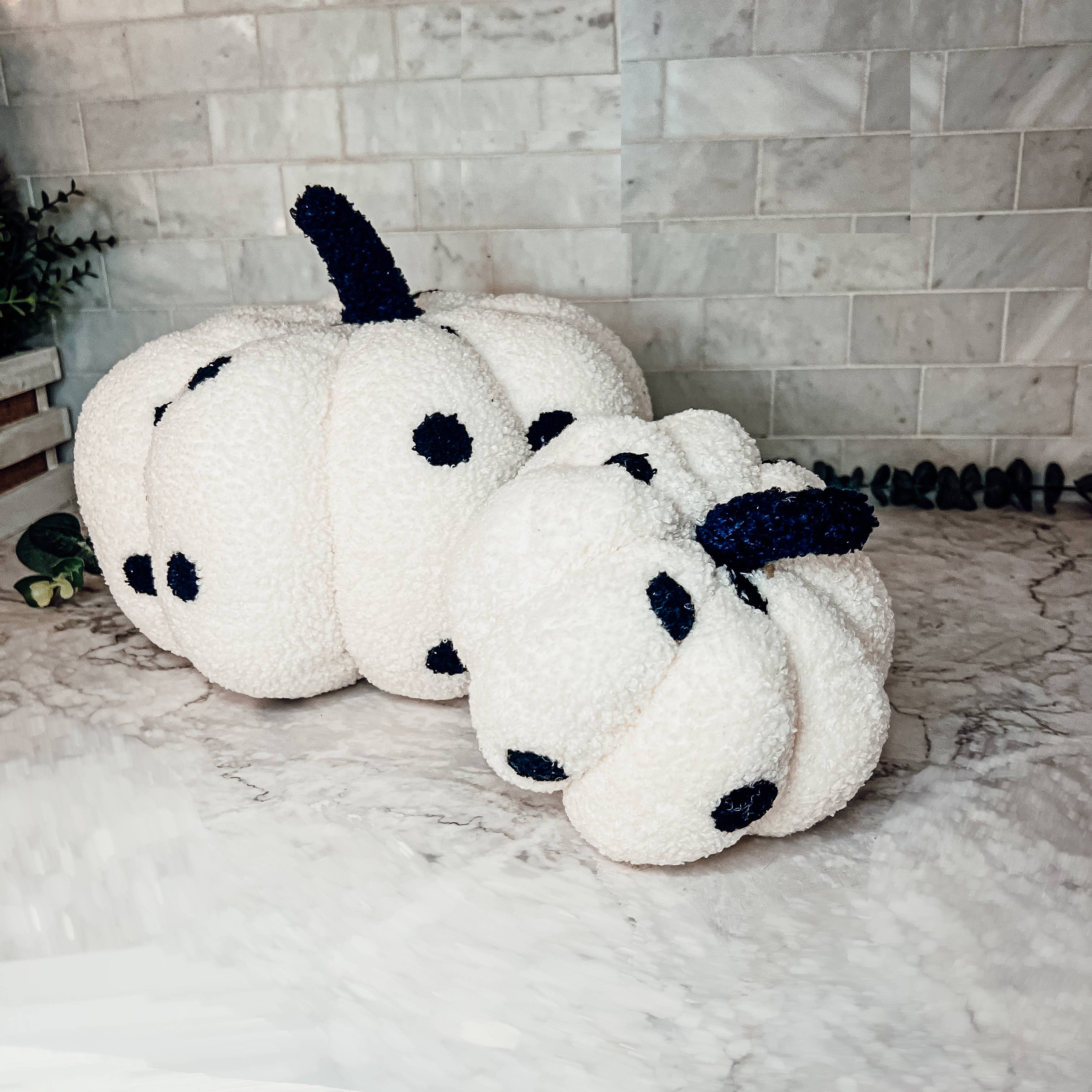 Gia Roma - Wholesale Decorative Tabletop Object - Neutral Fall + Halloween Home Decor, Cute Cotton Pumpkins BW43