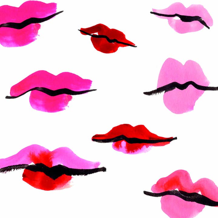 Air Kisses - Carte de Saint-Valentin, 6 x 6 po pour la vente par Nelson Line