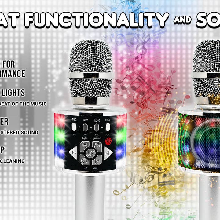 Mainstream Source - Wholesale Musical Instrument - Mainstream Source® Wireless Bluetooth Karaoke Microphone – H4