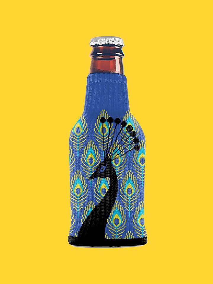 Peacocking | Sweater Koozie USA Made for wholesale by Freaker USA