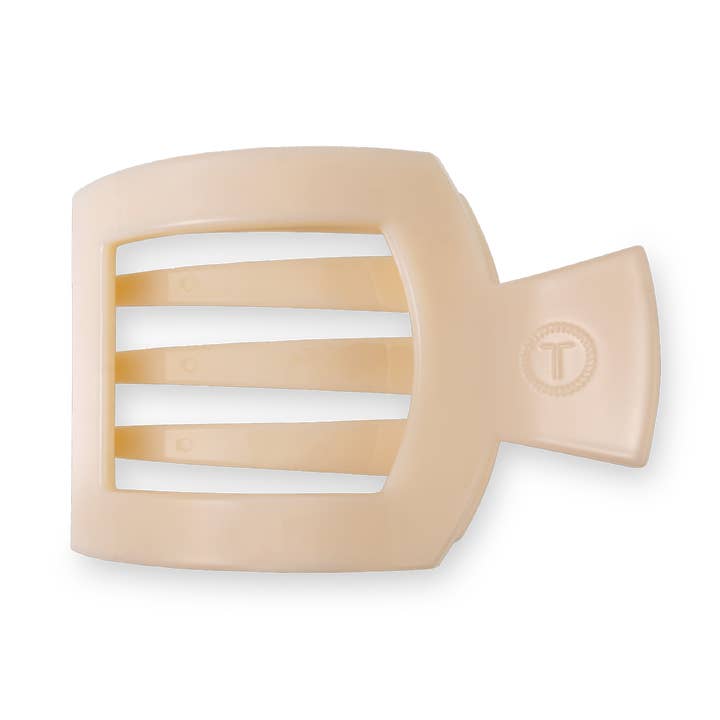 Square Flat Hair Clip | Small | Almond Beige for wholesale by TELETIES