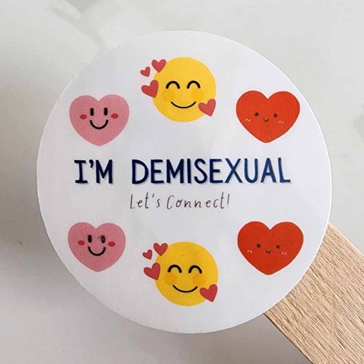 Vinyl-Aufkleber mit Aufschrift „Ich bin Demisexual“ für den Großhandel von Jane Unbound