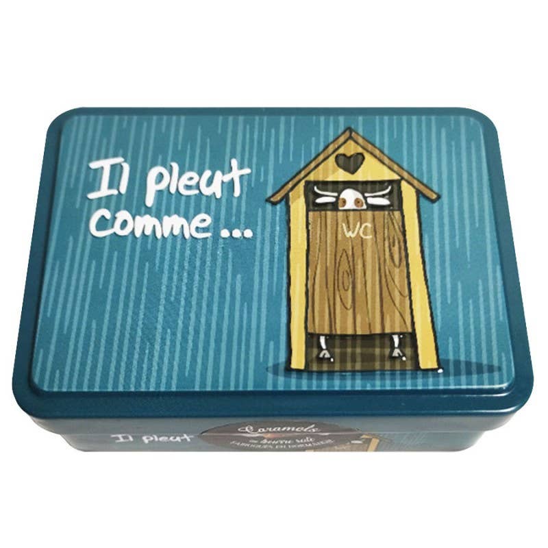 Produits-Normandie - Vente Caramels - Boite de caramels en fer de 100g à motifs - Heula9