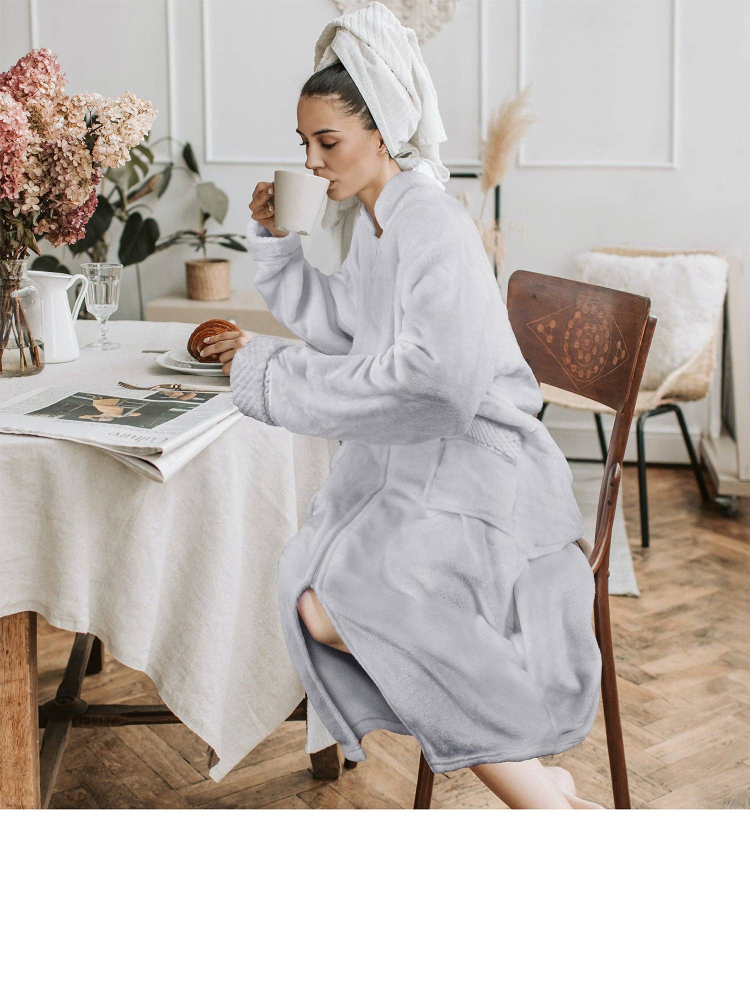 Pavilia - Wholesale Robe - Women's - Women's Housecoat Zipper Robe23