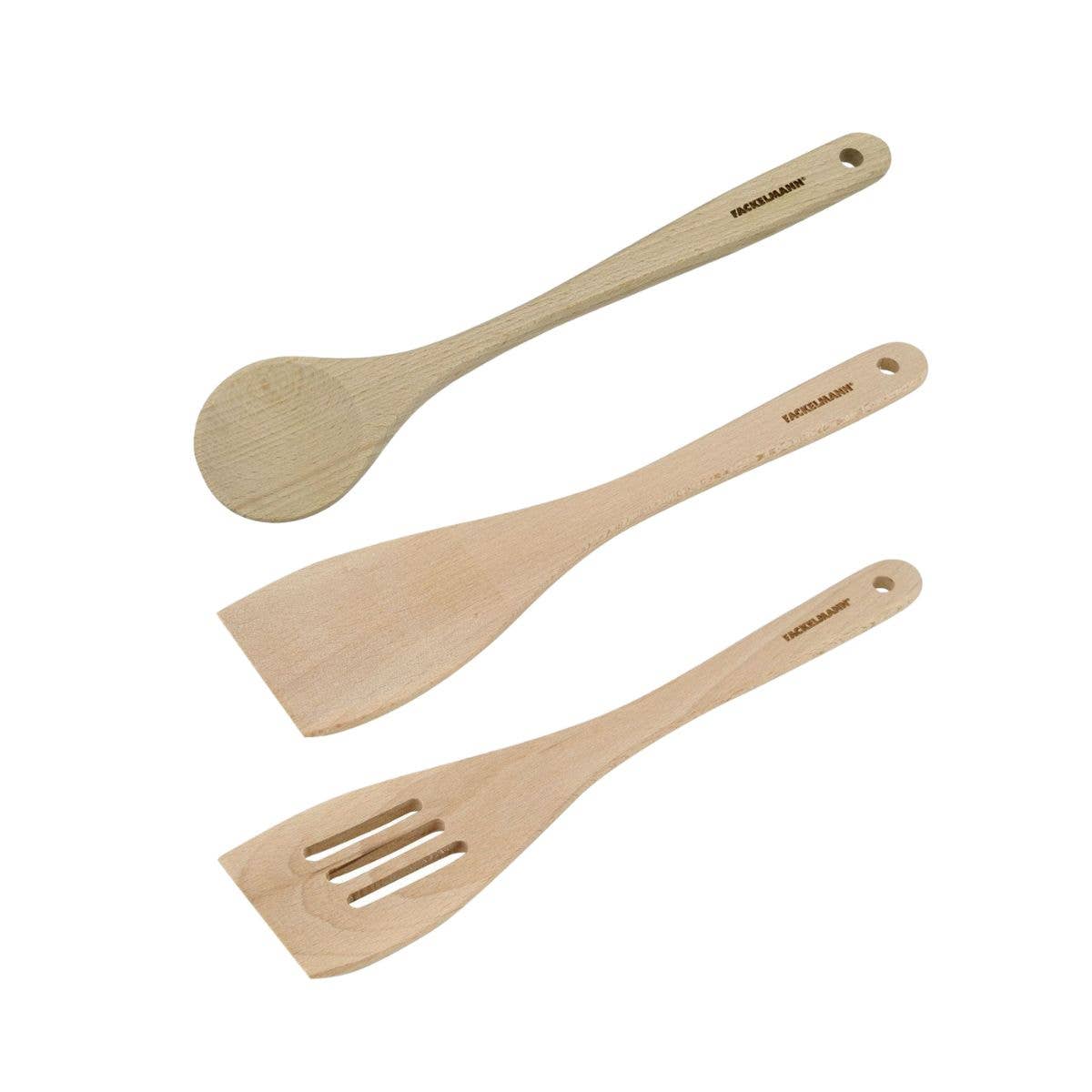 Fackelmann - Wholesale Spatula/Turner - Set of 3 wooden kitchen utensils