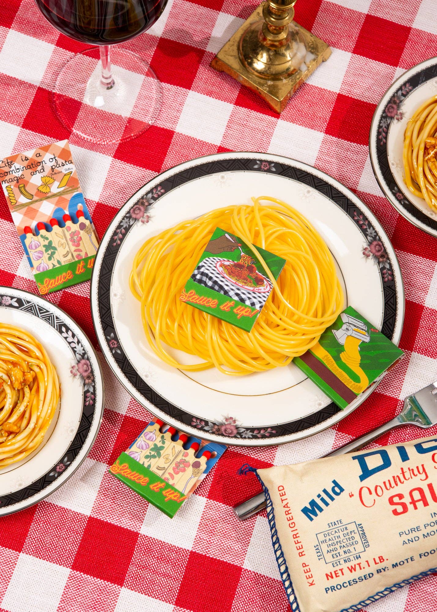 SMO Ceramics & Stuff - Wholesale Matches - Spaghetti Night Matchbook0