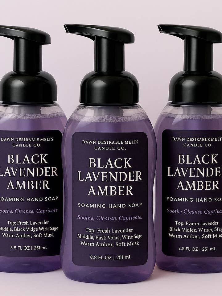 Ambre lavande noire pour la vente par Dawn Desirable Melts Candle Co
